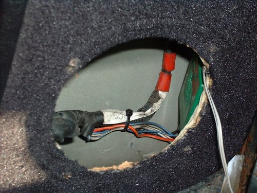 Hole for door mounted speaker