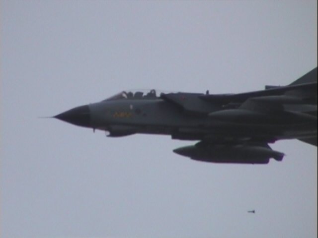 Tornado GR4 dropping practice bomb