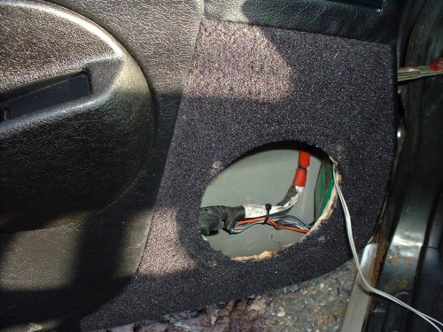 Hole for door mounted speaker