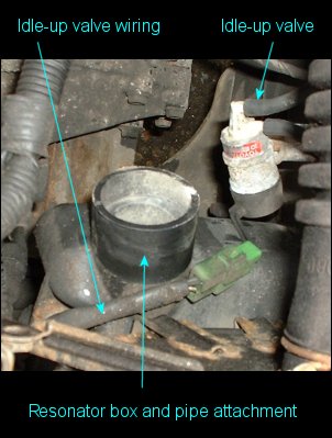 Idle-up valve and wiring